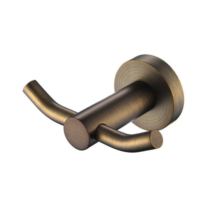 Modernnational Mirage Solid Brass Round Double Robe Hook