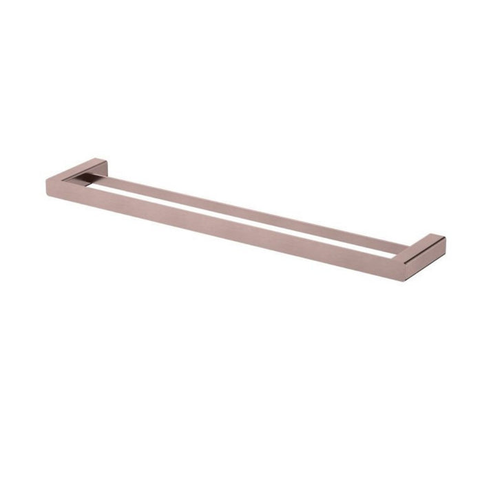 600mm Modernnational Nova Solid Brass Square Double Towel Rail