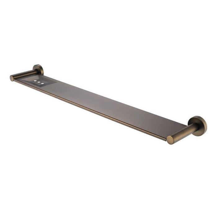 600mm Modernnational Mirage Solid Brass Square Bars Metal Shelf