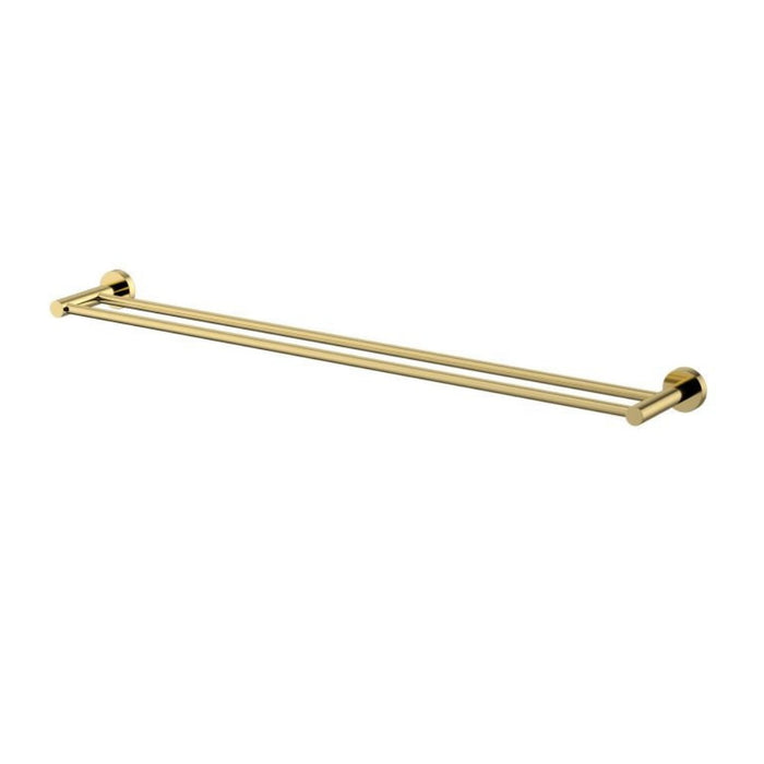 750mm Modernnational Mirage Solid Brass Round Double Towel Rail