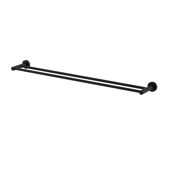 750mm Modernnational Mirage Solid Brass Round Double Towel Rail