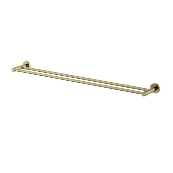 750mm Modernnational Mirage Solid Brass Round Double Towel Rail