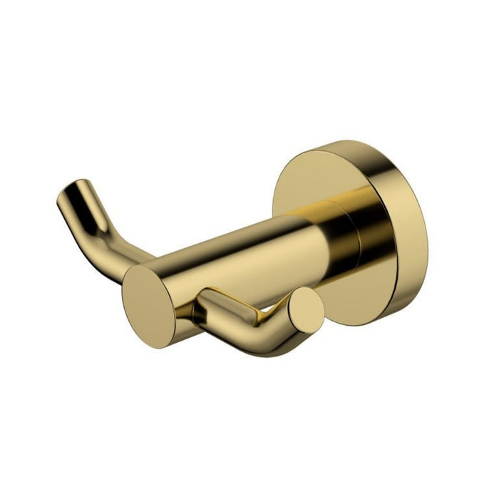 Modernnational Mirage Solid Brass Round Double Robe Hook