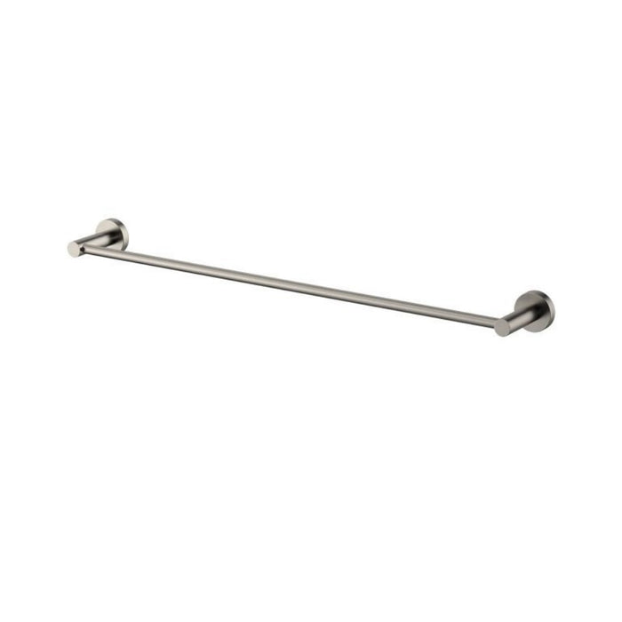 600mm Modernnational Mirage Solid Brass Round Single Towel Rail