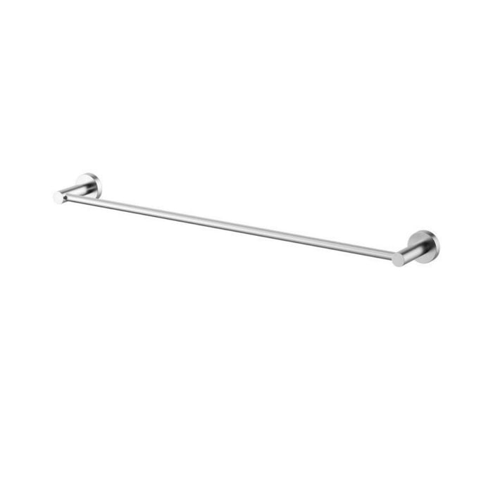 600mm Modernnational Mirage Solid Brass Round Single Towel Rail
