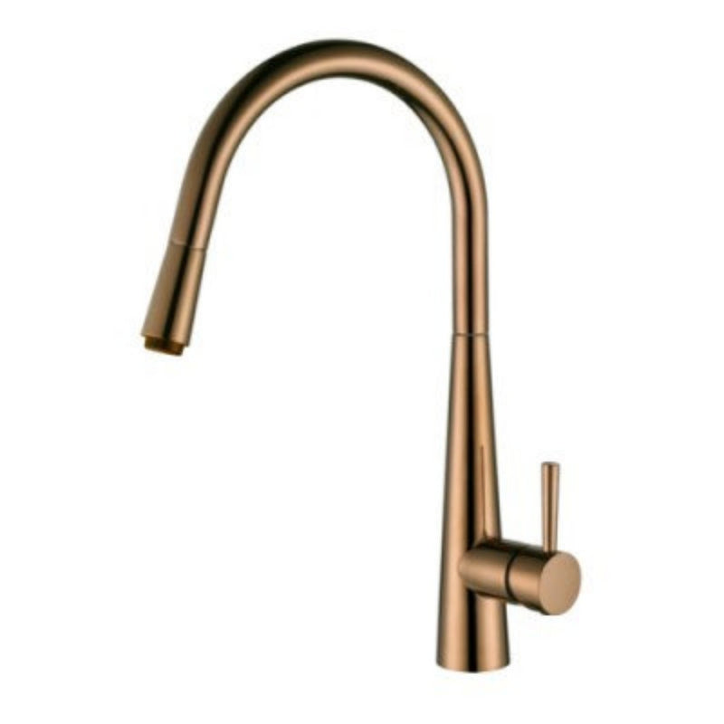 Modernnational Kasper Solid Brass Round Pull Out Kitchen Mixer