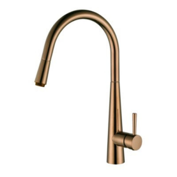 Modernnational Kasper Solid Brass Round Pull Out Kitchen Mixer