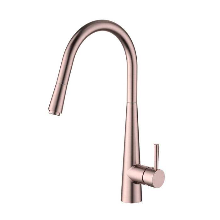 Modernnational Kasper Solid Brass Round Pull Out Kitchen Mixer