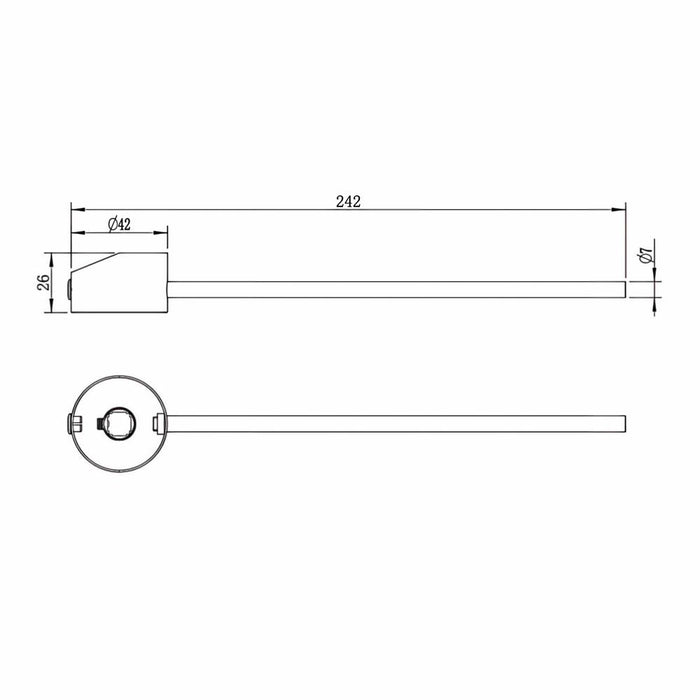 BK Care Round Morgan Disable Pin Handle For 35mm Cartridge Mixer