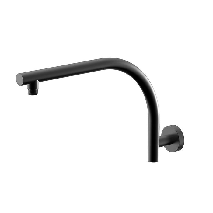 400mm BK Rund Brass Round Curve Shower Arm