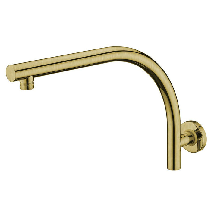 400mm BK Rund Brass Round Curve Shower Arm