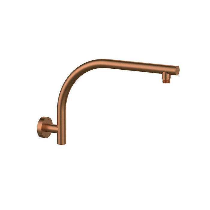 400mm BK Rund Brass Round Curve Shower Arm