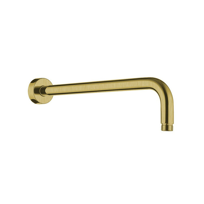 400mm BK Rund Brass Round Curve Wall Shower Arm