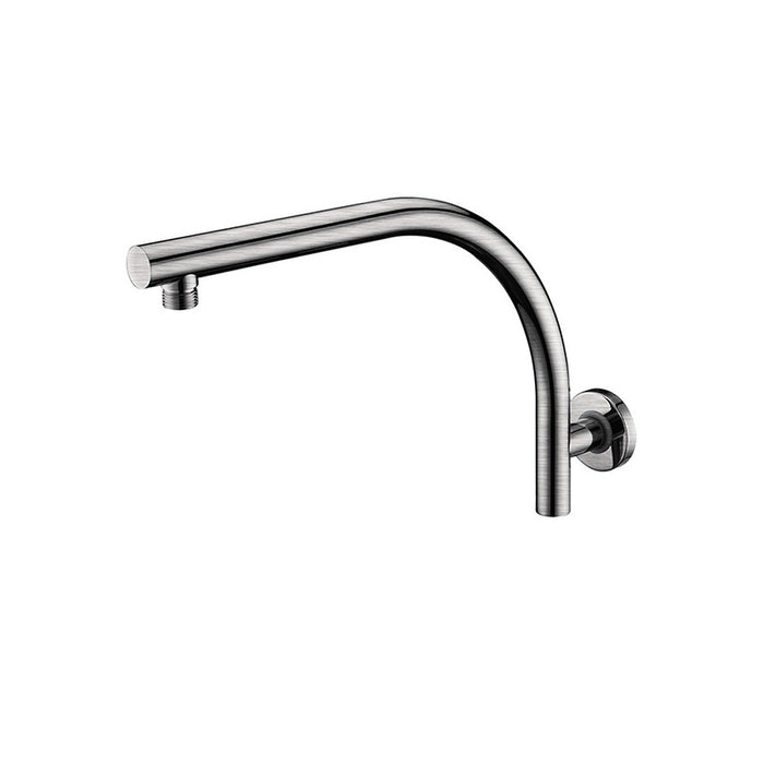 400mm BK Rund Brass Round Curve Shower Arm