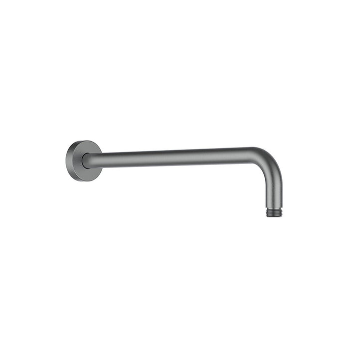 400mm BK Rund Brass Round Curve Wall Shower Arm