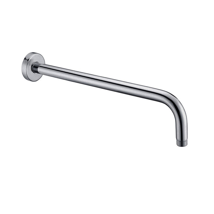 400mm BK Rund Brass Round Curve Wall Shower Arm