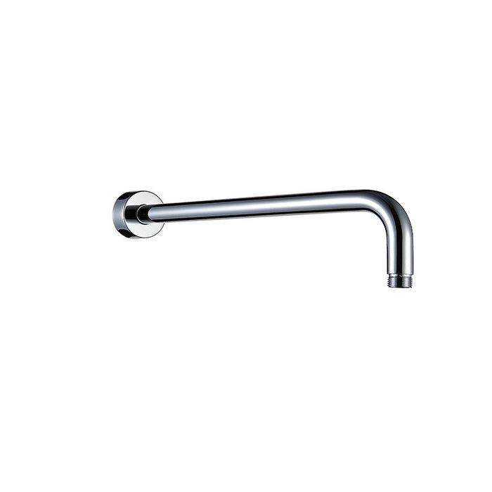 400mm BK Rund Brass Round Curve Wall Shower Arm