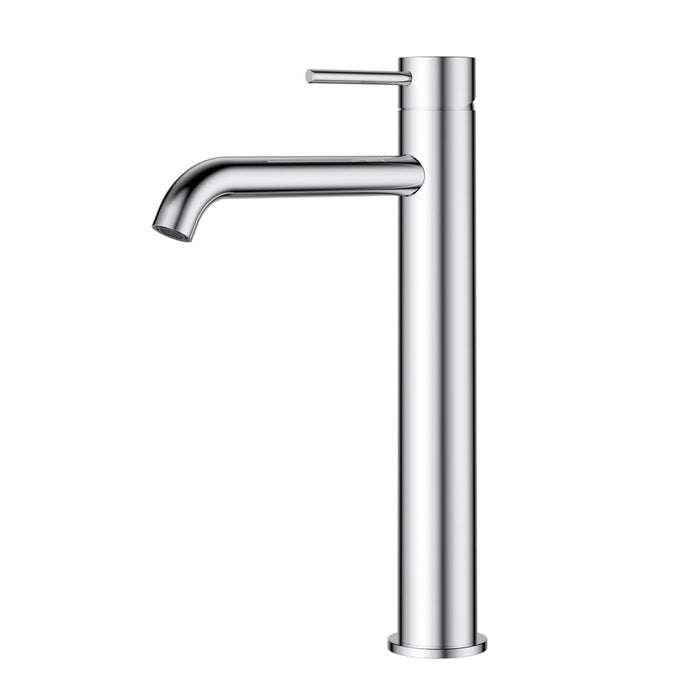 ACL Otus Slimline Stainless Steel High Rise Curved Spout Basin Mixer