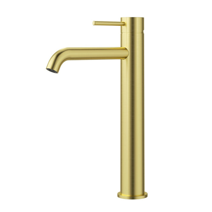 ACL Otus Slimline Stainless Steel High Rise Curved Spout Basin Mixer