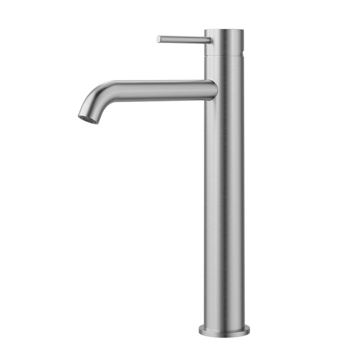 ACL Otus Slimline Stainless Steel High Rise Curved Spout Basin Mixer