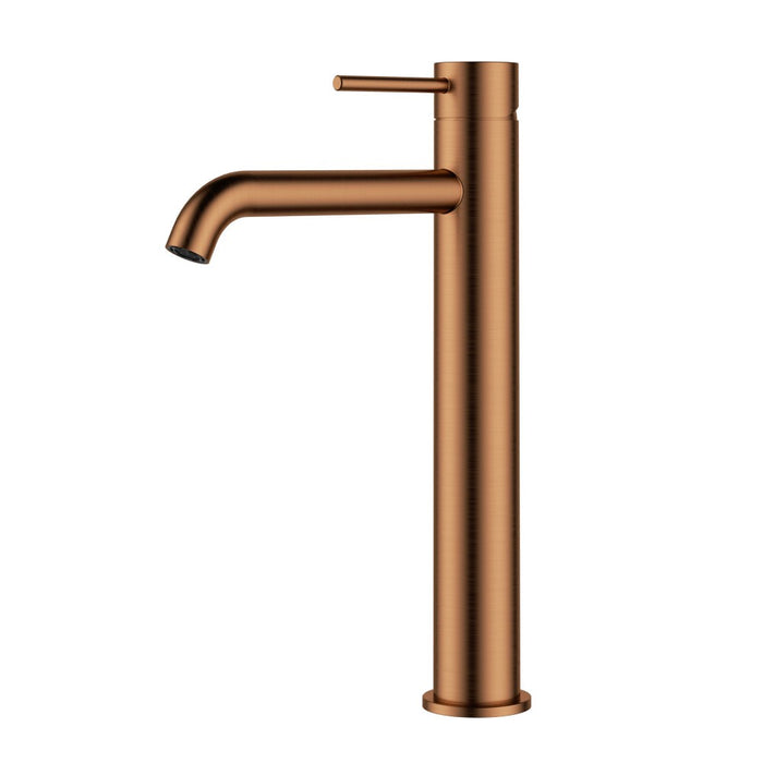 ACL Otus Slimline Stainless Steel High Rise Curved Spout Basin Mixer