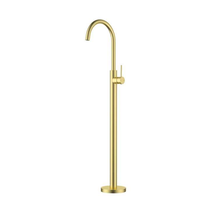 ACL Otus Slimline Stainless Steel Round Freestanding Bath Mixer