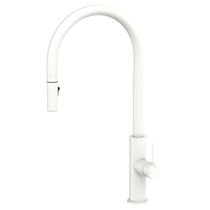 Fienza Kaya Stainless Steel Round Pull-Out Sink Mixer