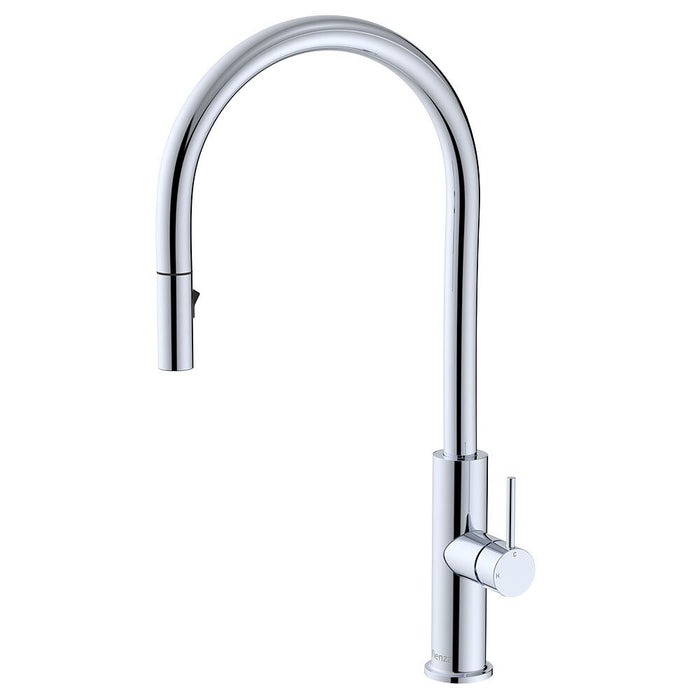 Fienza Kaya Stainless Steel Round Pull-Out Sink Mixer