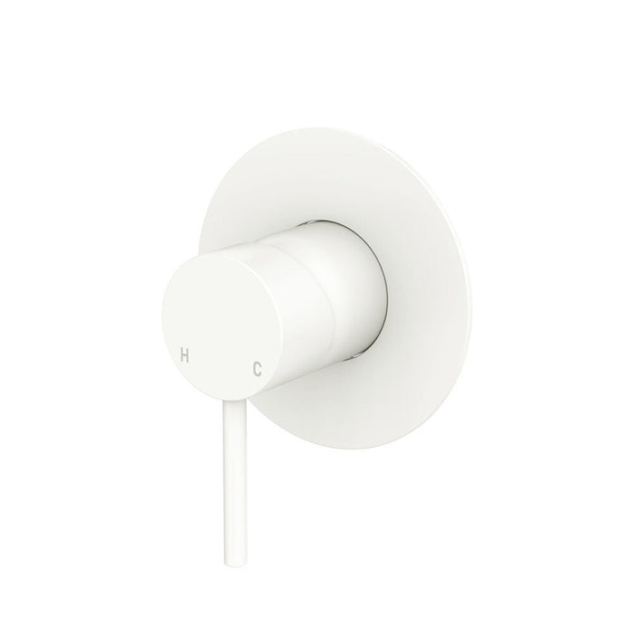 Fienza Kaya Solid Brass Large Round Plate Wall Mixer