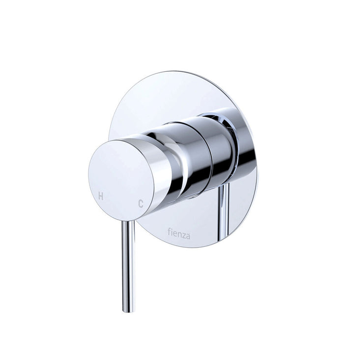 Fienza Kaya Solid Brass Large Round Plate Wall Mixer