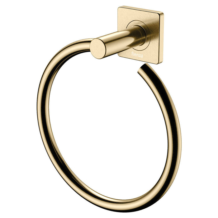 Fienza Sansa Stainless Steel Square Plate Towel Ring