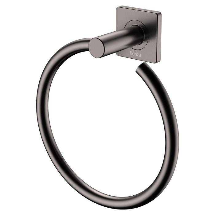 Fienza Sansa Stainless Steel Square Plate Towel Ring