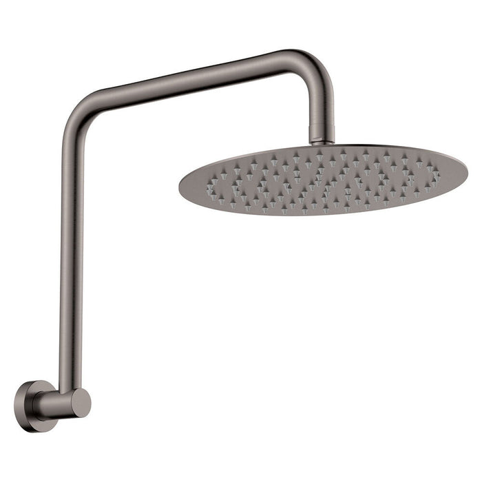 250mm Fienza Kaya Stainless Steel Round Gooseneck Shower Arm Set