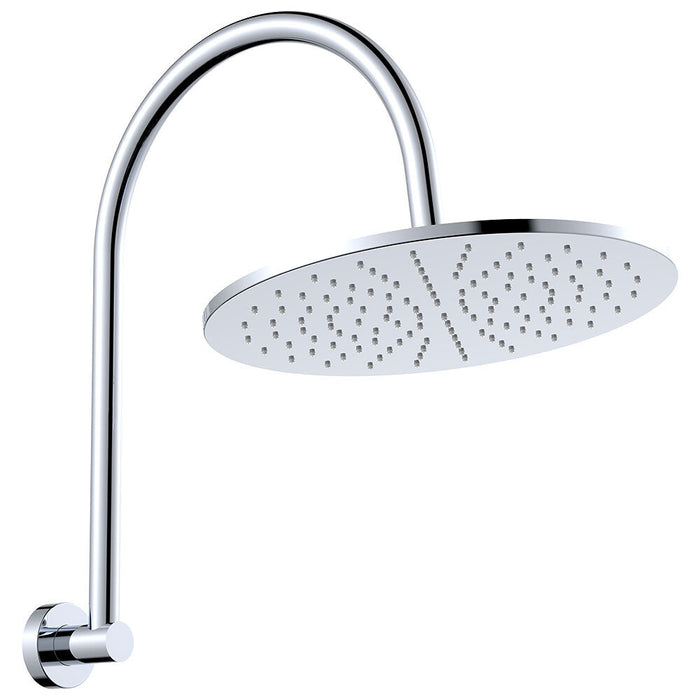 Fienza Empire Stainless Steel Round Slim Curved Shower Arm Set
