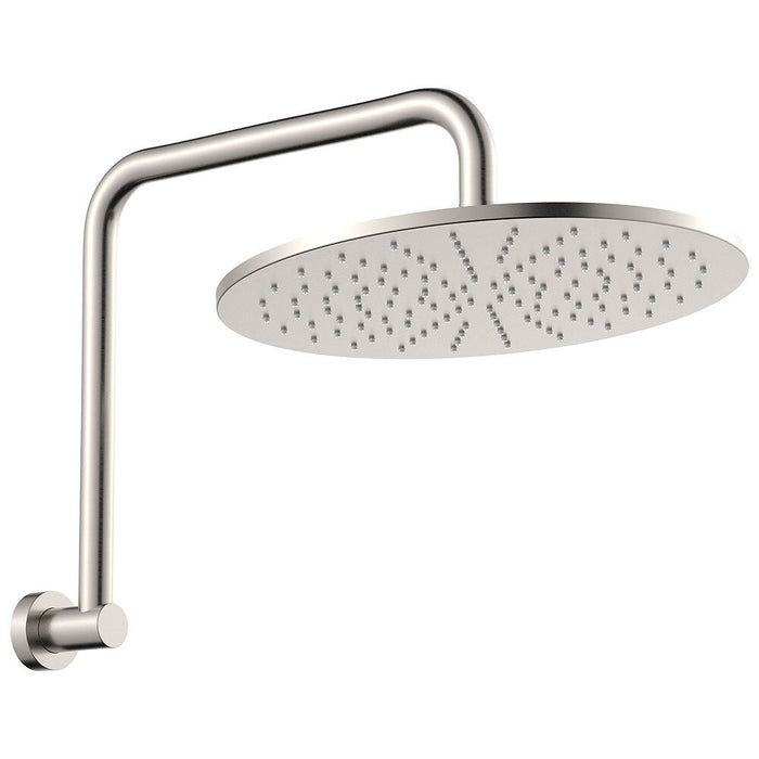 303mm Fienza Empire Stainless Steel Round Slim Gooseneck Shower Arm Set