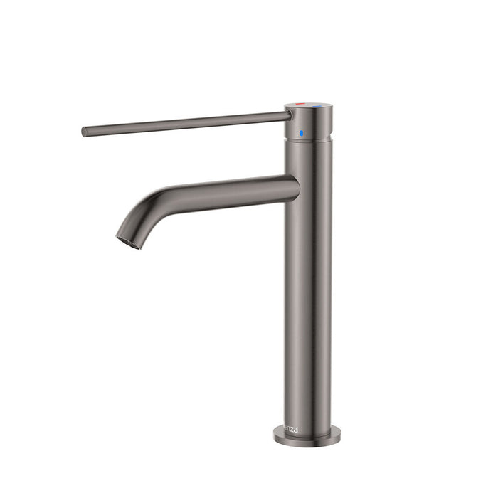 Fienza Kaya Stainless Steel Round Care Medium Basin Mixer