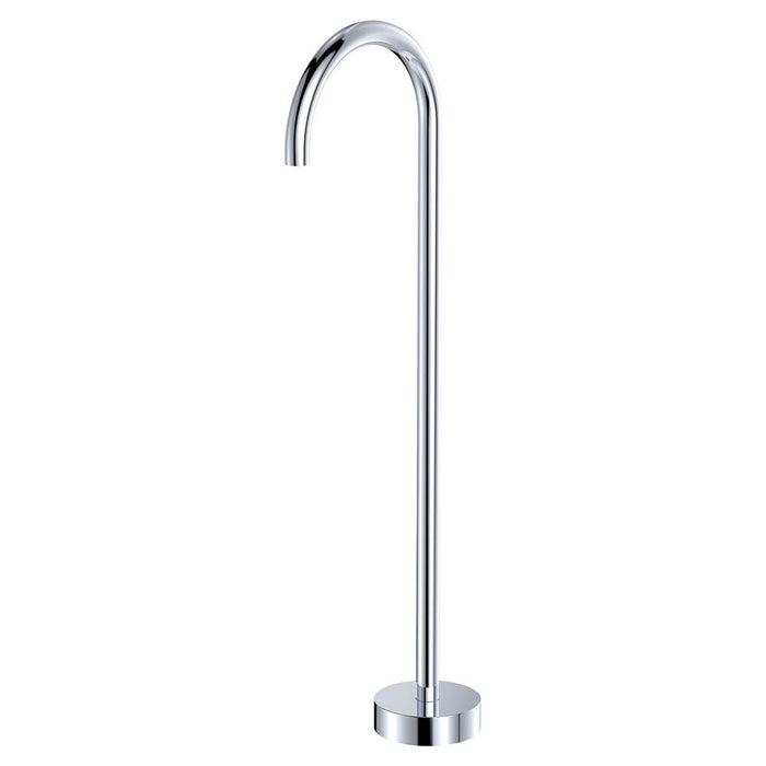 Fienza Kaya Solid Brass Gooseneck Floor Mounted Bath Outlet