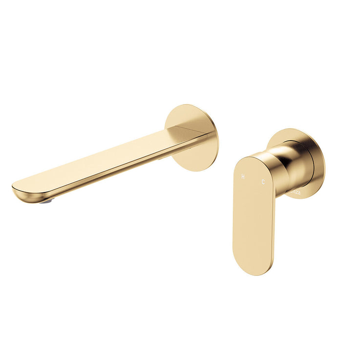 200mm Outlet Fienza Empire Round Plate Slim Wall Basin/Bath Mixer