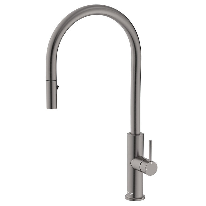 Fienza Kaya Stainless Steel Round Pull-Out Sink Mixer