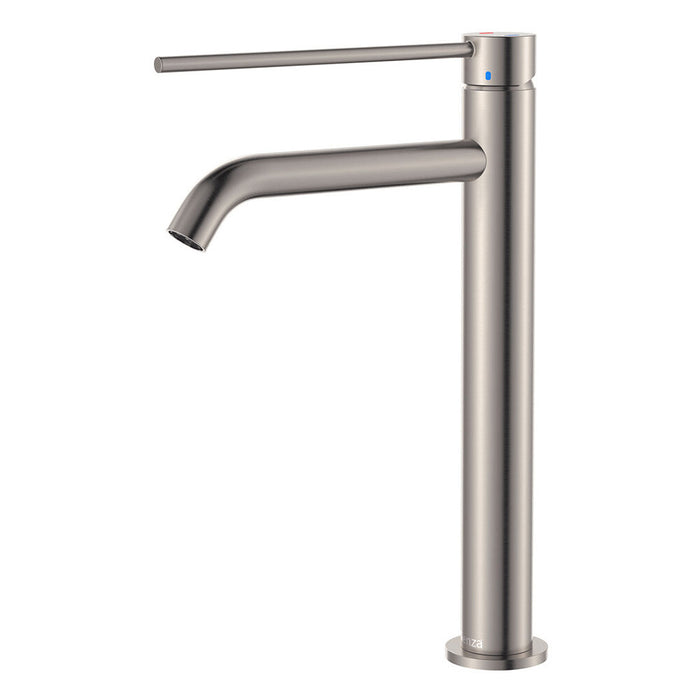 Fienza Kaya Stainless Steel Round Care Tall Basin Mixer