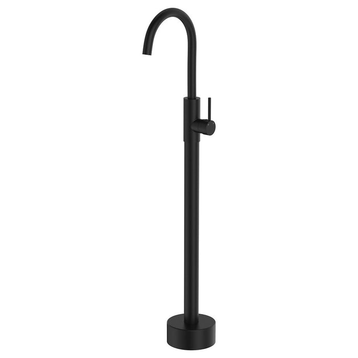 Fienza Kaya Lead Free Solid Brass Round Floor Mounted Bath Mixer