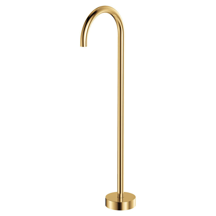 Fienza Kaya Solid Brass Gooseneck Floor Mounted Bath Outlet