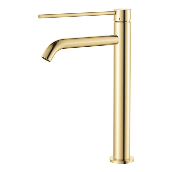Fienza Kaya Stainless Steel Round Care Tall Basin Mixer