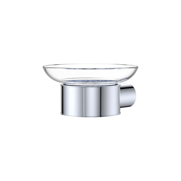 Fienza Empire Stainless Steel Round Slim Glass Soap Dish