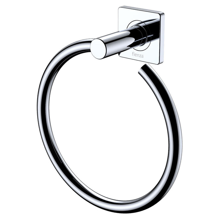 Fienza Sansa Stainless Steel Square Plate Towel Ring