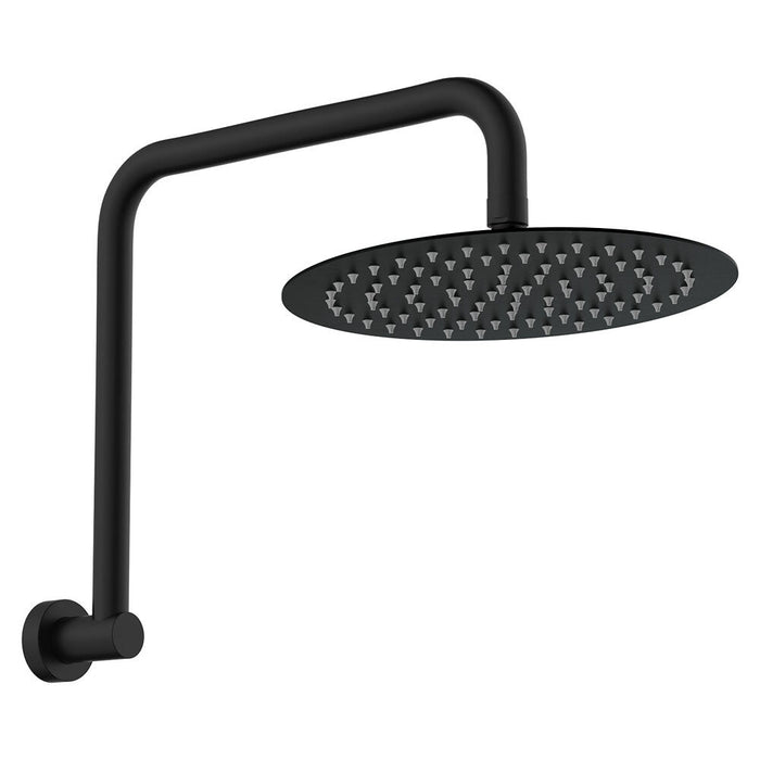 250mm Fienza Kaya Stainless Steel Round Gooseneck Shower Arm Set