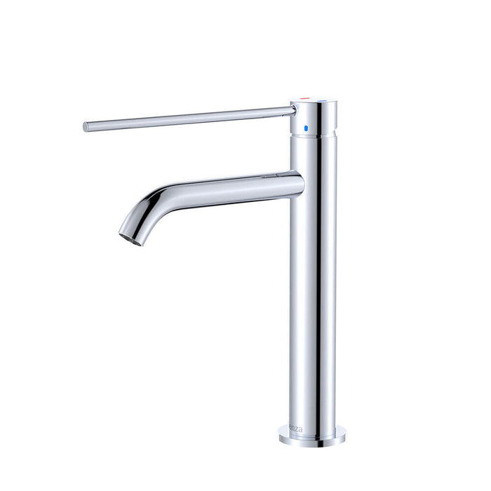 Fienza Kaya Stainless Steel Round Care Medium Basin Mixer