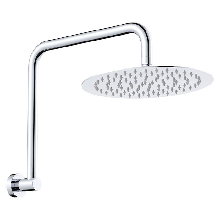 250mm Fienza Kaya Stainless Steel Round Gooseneck Shower Arm Set