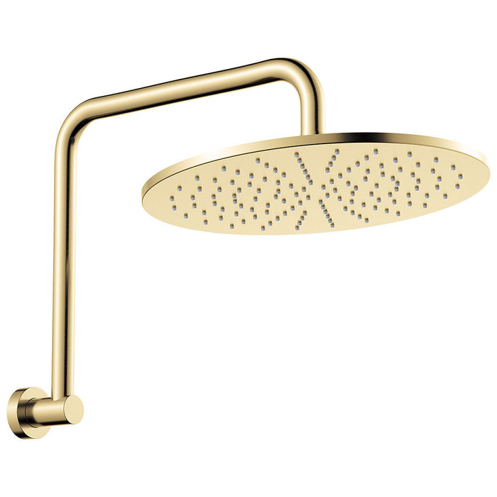 303mm Fienza Empire Stainless Steel Round Slim Gooseneck Shower Arm Set