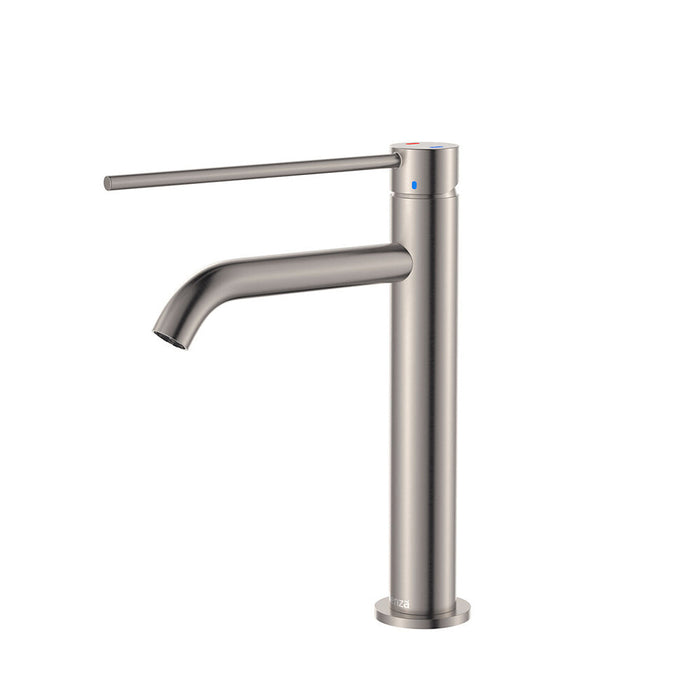 Fienza Kaya Stainless Steel Round Care Medium Basin Mixer